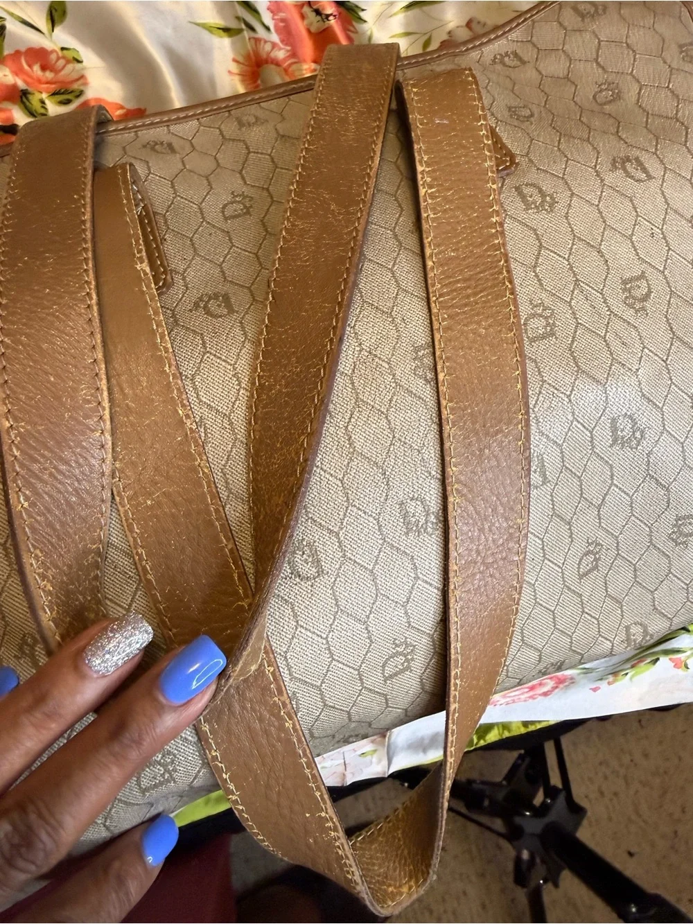 Christian Dior Vintage Monogram Canvas Shoulder Tote Bag – Made in France - Picture 13 of 15